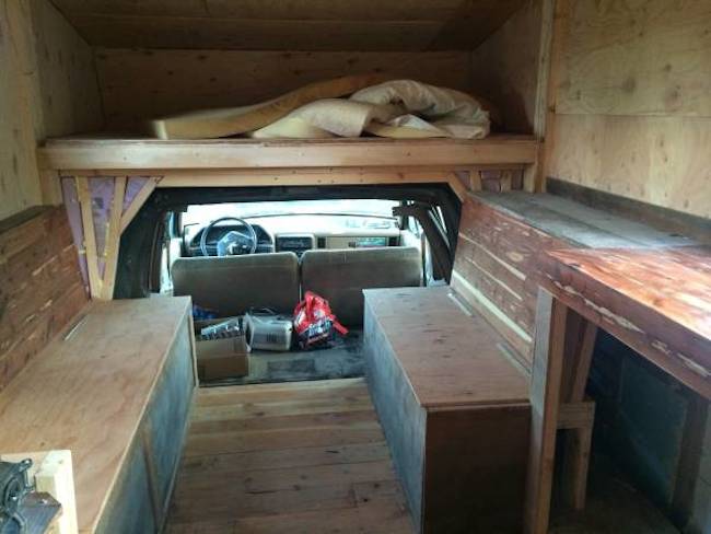 Man Makes Diy Truck Camper With A Wood Stove By Himself