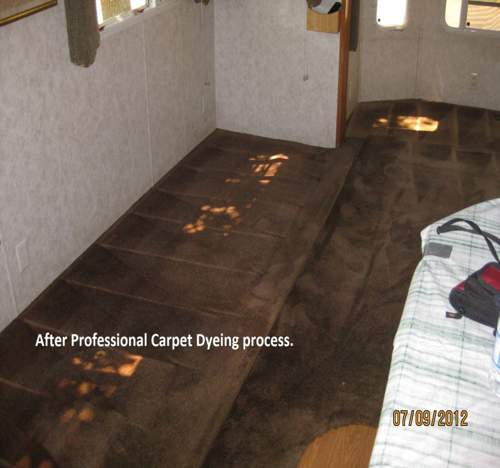 After dyeing carpet