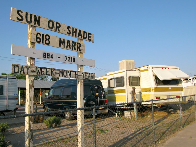 rv spots with shade