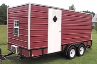 how to make a camper on a utility trailer