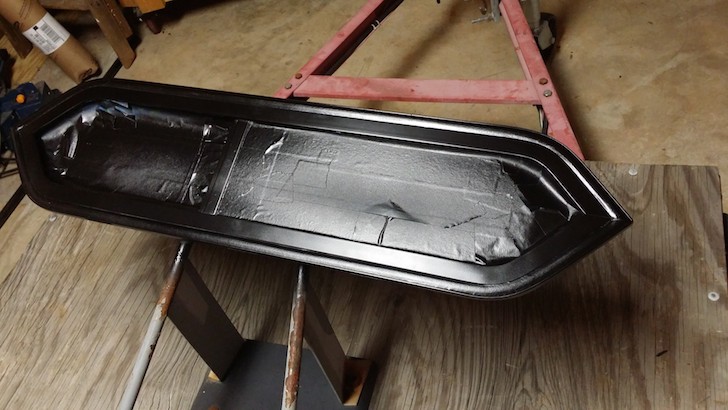 Boat window after sanding and painting