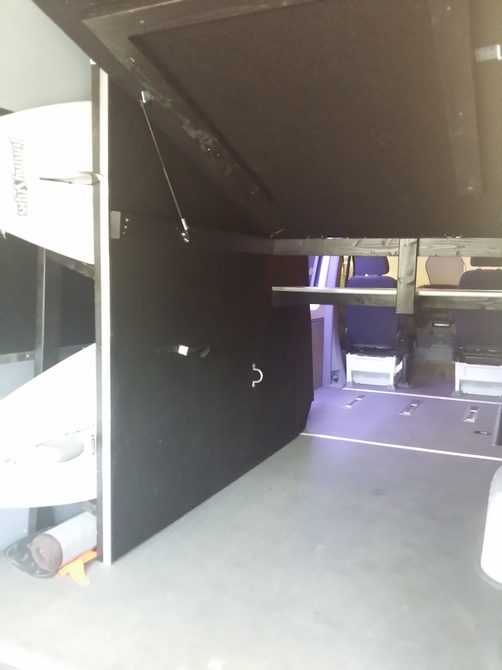 Fold down bed in a Sprinter Conversion motorhome