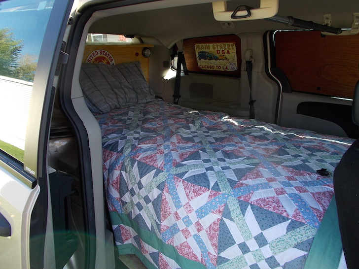 Interior view of my camper van