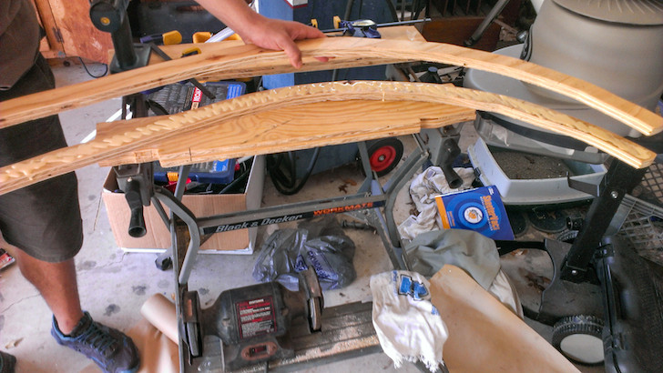 Redesign of the hatchback made out of glued plywood