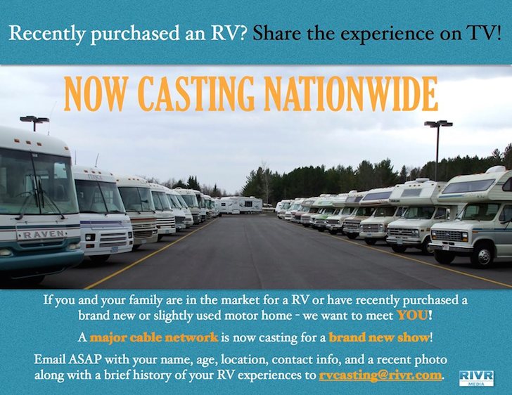 Casting call for new RV-related show