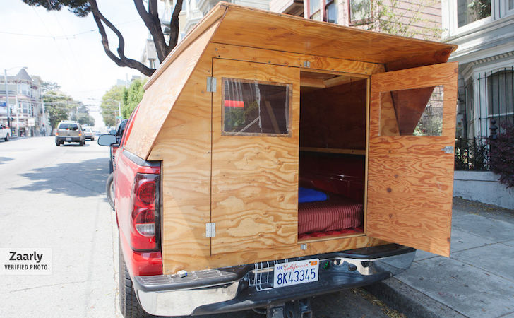 A Handyman Made His Own Custom Wooden Truck Camper - Diy Truck Bed Camper Designs