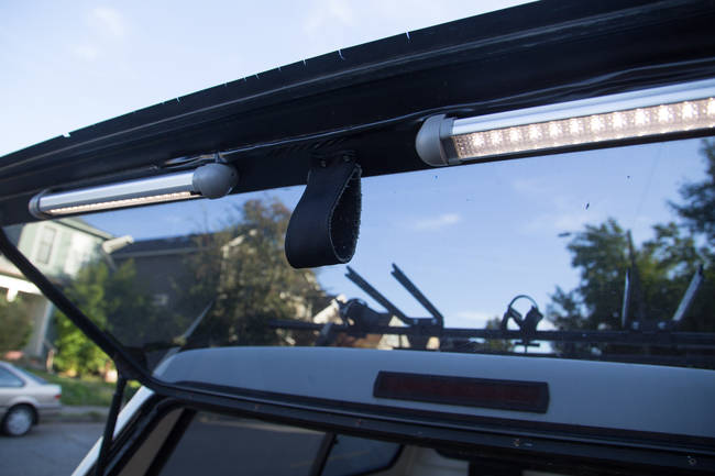LED light bars on the rear hatch