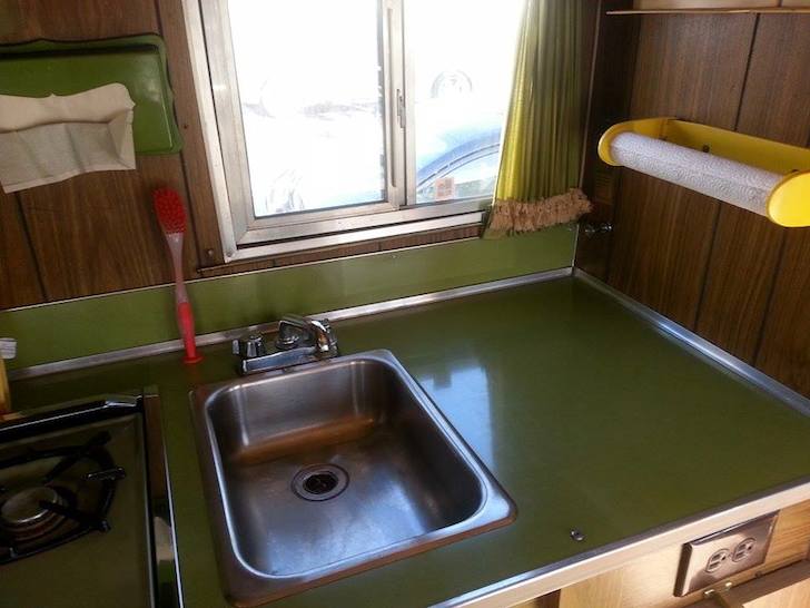Kitchen countertop and sink