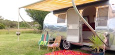 You can stay right on the beach in this vintage Airstream