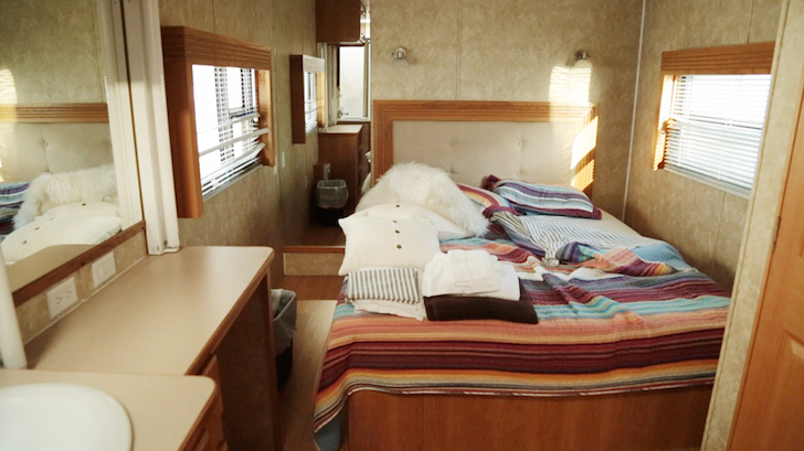 RV bedroom before the makeover