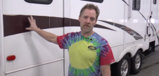 Removing decal adhesive from an RV