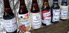 DIY Valentine's Day themed beer labels