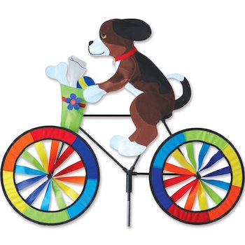 Dog on a bike wind spinner
