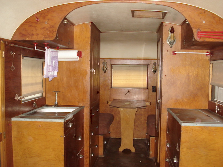 Still looks great inside this Travel Coach Deluxe camper