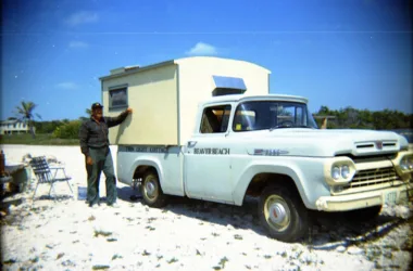 Retro truck camper