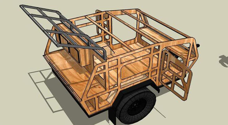 CAD Render of Frame Made in Sketchup