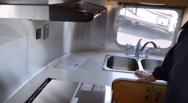 Large kitchen in Airstream Flying Cloud