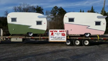 Custom built campers look vintage