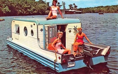 Vintage Camper Converted Into A Boat