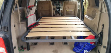 bed frame in place