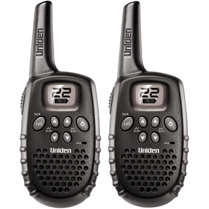  Uniden 16-Mile 22 Channel Battery FRS/GMRS Two-Way Radio Pair - Black (GMR1635-2) 