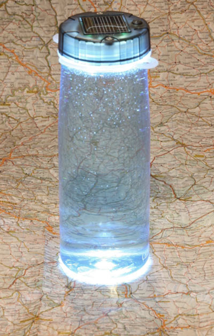 solar powered water bottle