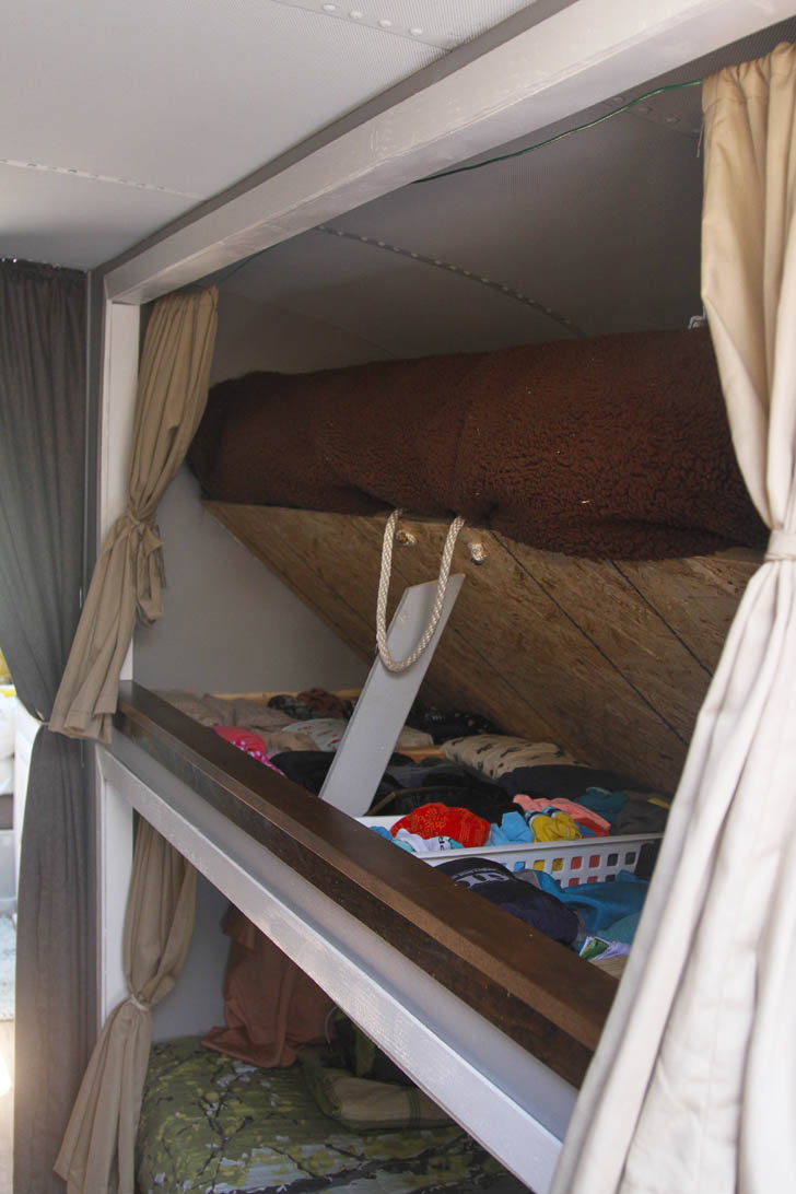 storage under a bunk
