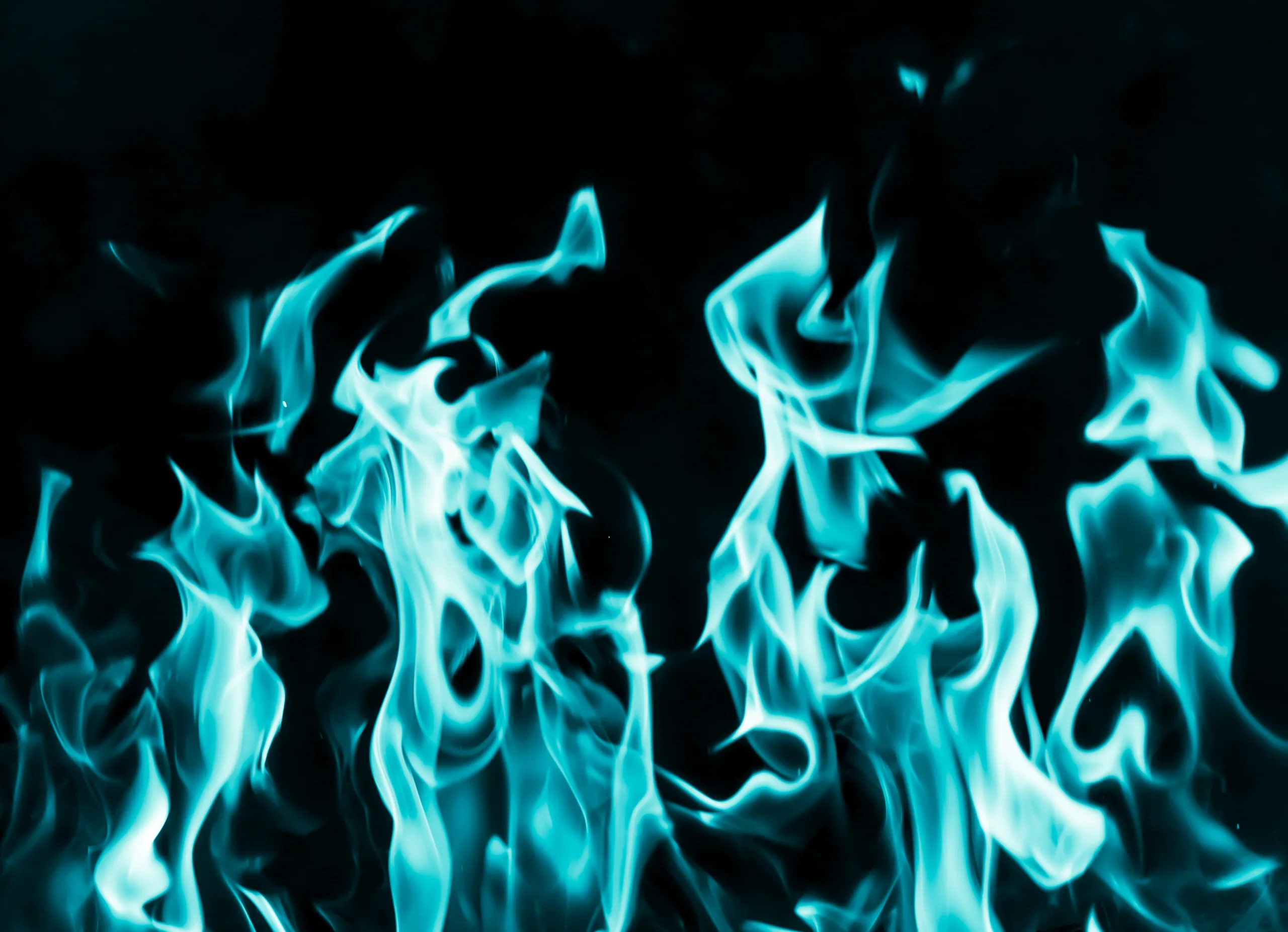 blue campfire flames