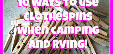 use clothespins when camping and RVing