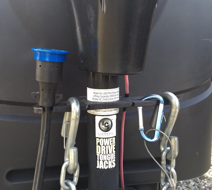 Towing organizer for trailer tongue