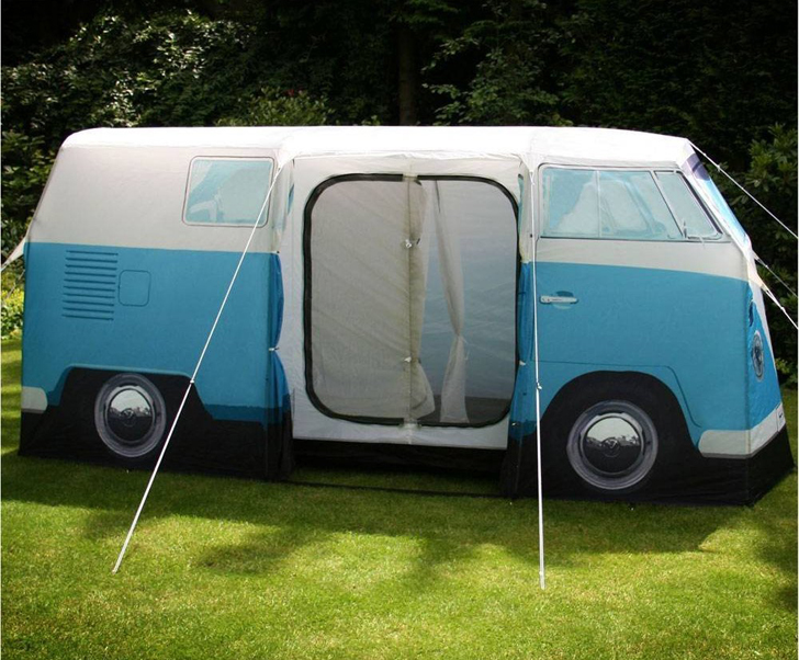 Vintage VW Camper Van Cartoon Volkswagen camping Holiday BBQ Full Pocket Apron 