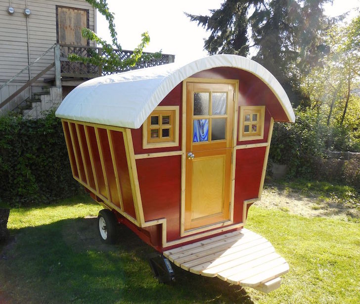 Exterior of finished gypsy wagon
