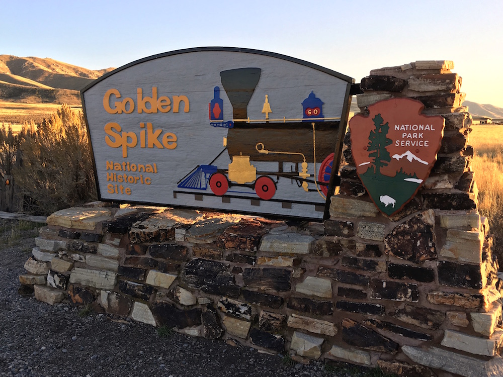 Golden Spike National Historic Site Entrance Sign