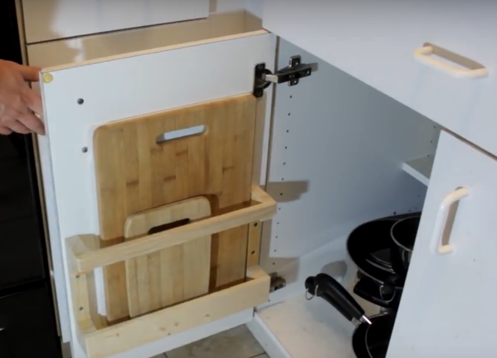 Cabinet door storage