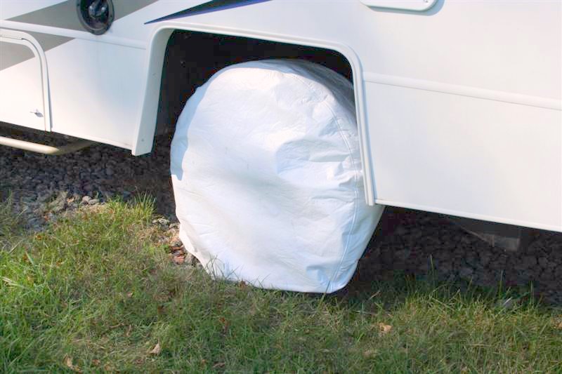 RV Tire Storage - Use tire covers