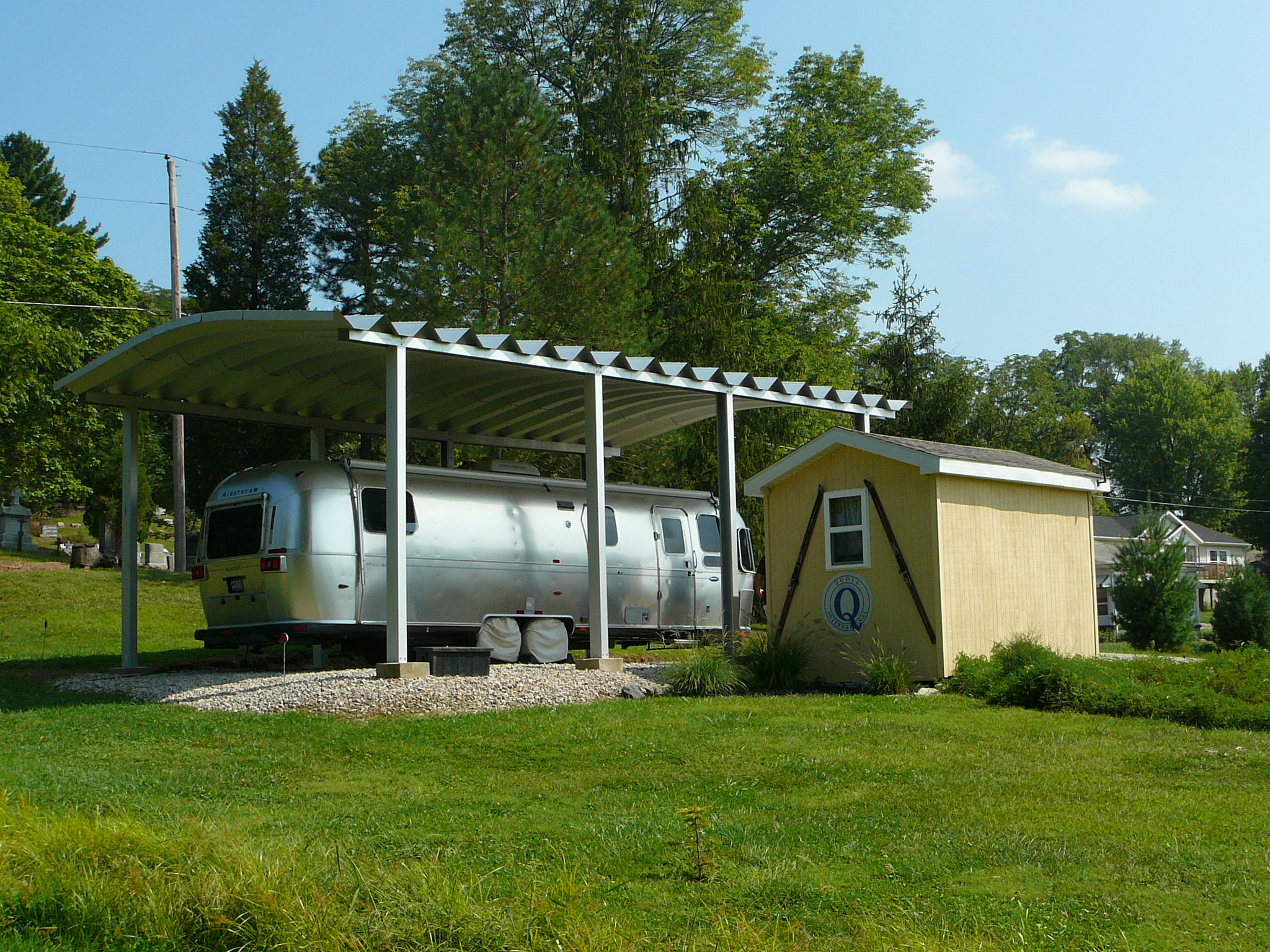 metal travel trailer carport
