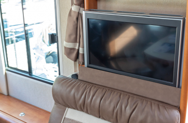TV mounted inside RV