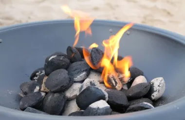 outdoor portable fire pit with flame