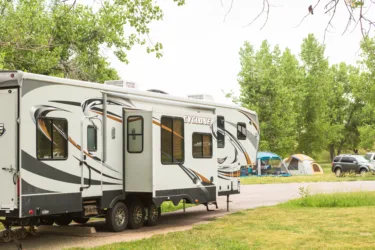 RV slide-outs at campsite