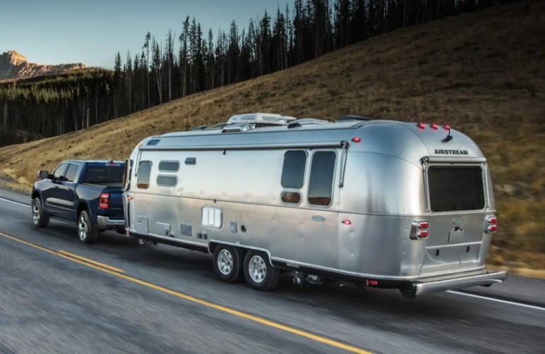 truck pulling an airstream