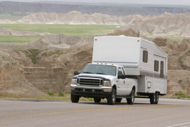 truck pulling RV - best vehicles for towing a travel trailer