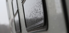 close up of window on a rainy day before applying the best RV window sealant