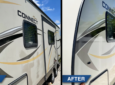RV camper before and after Poli Glow treatment