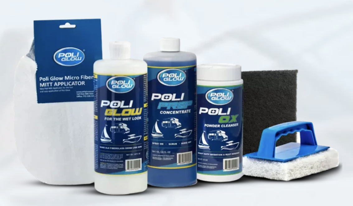 stock photo of Poli Glow product lineup.