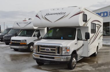 RV at dealership - feature image for How Much Do RVs Depreciate In Value?