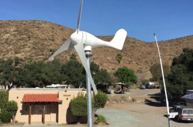RV wind generator at campground