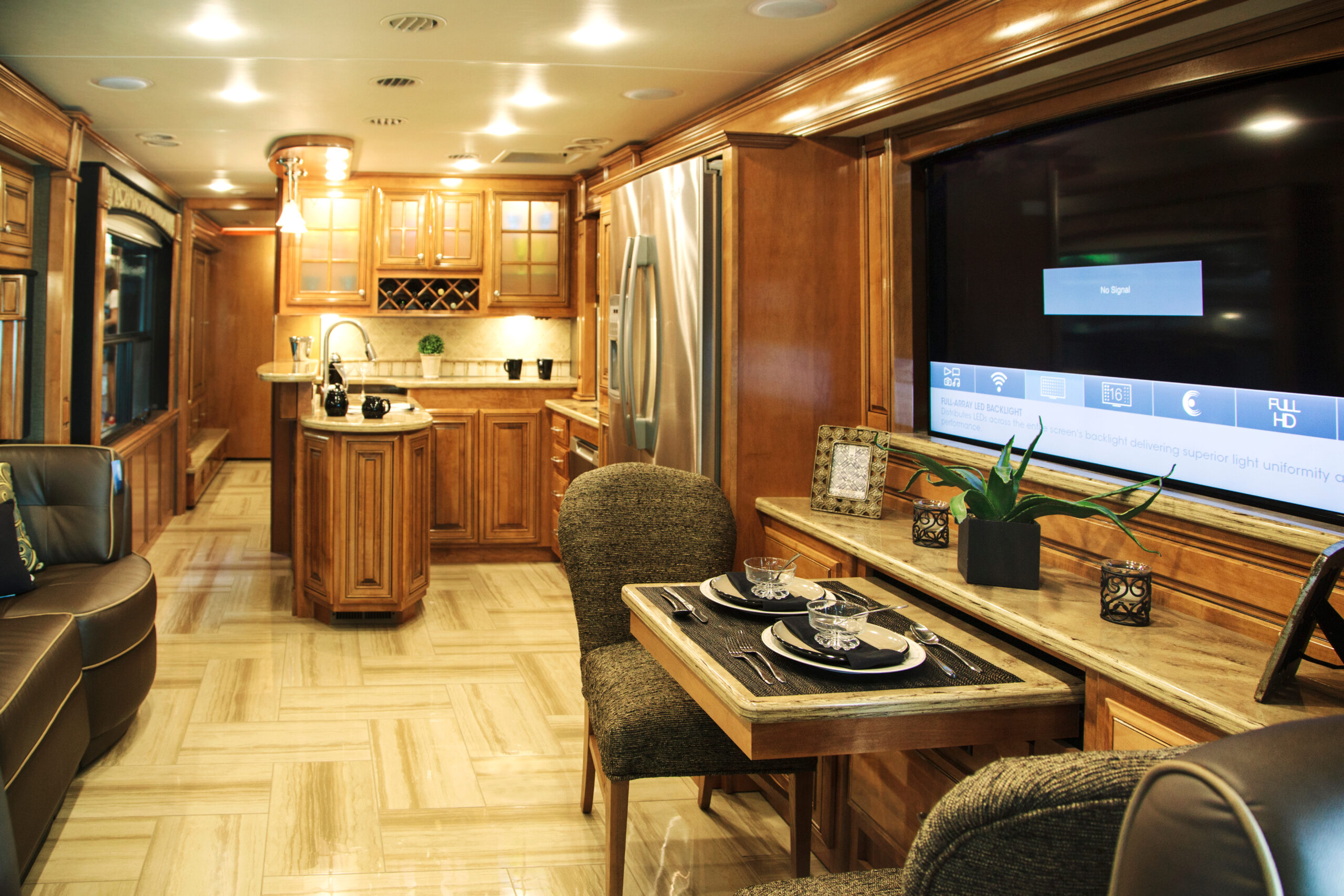 interior of a motorhome living room - feature image for do it yourself RV projects