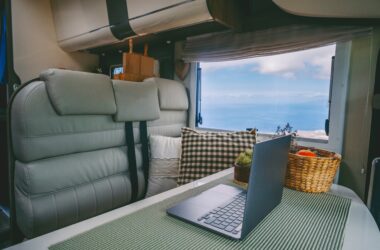 computer in an RV - feature for RV park internet solutions