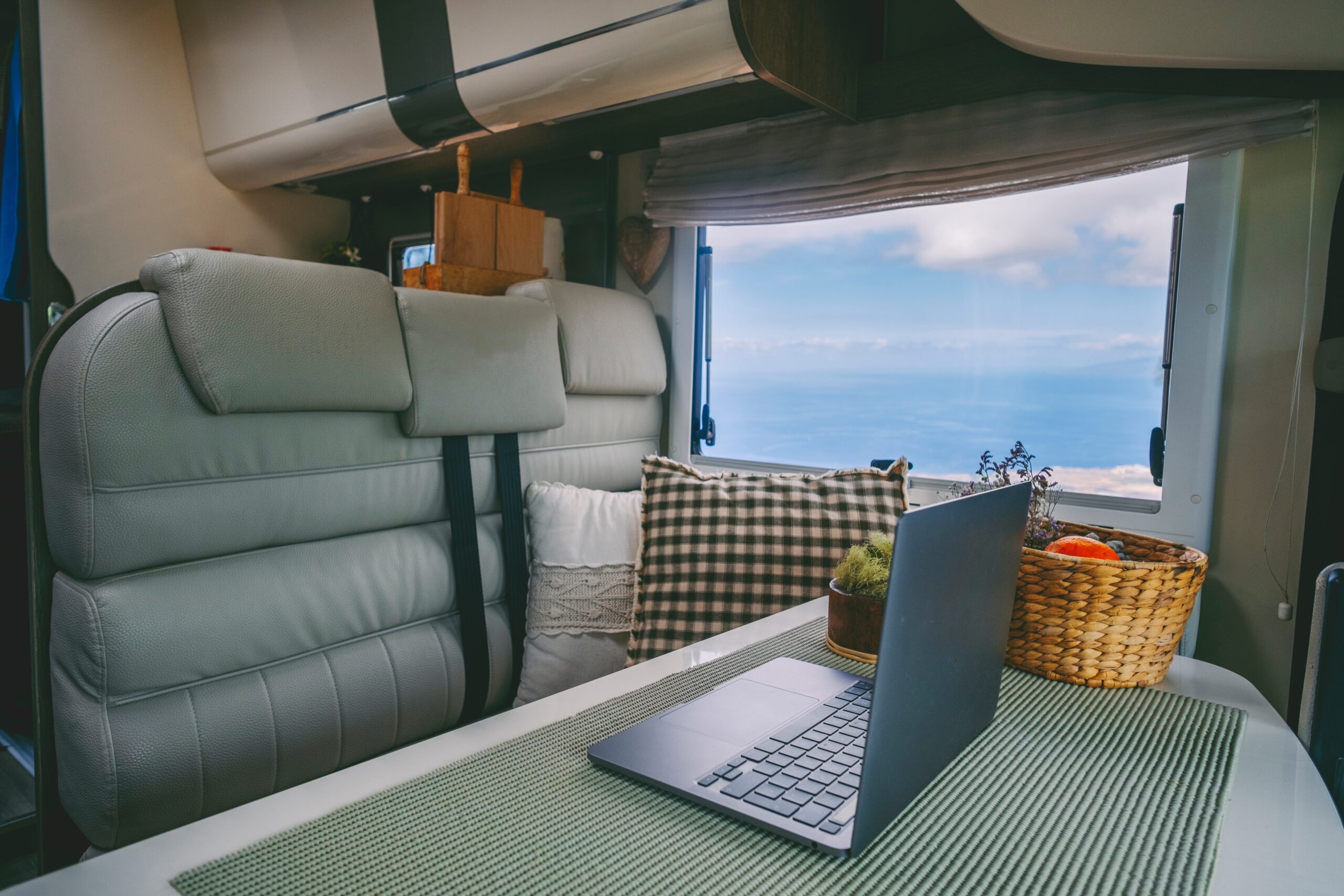 computer in an RV - feature for RV park internet solutions