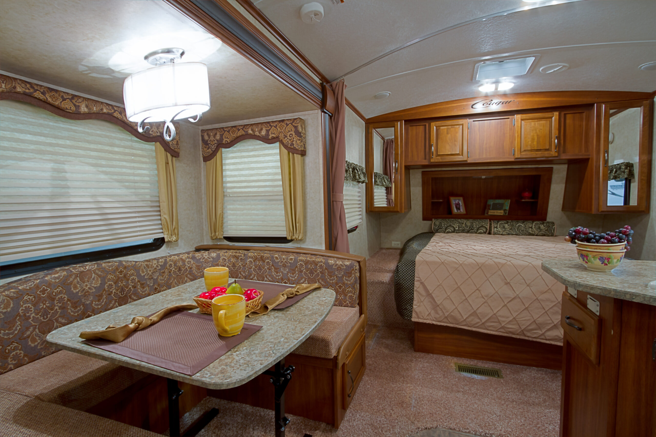 RV slideout with carpet